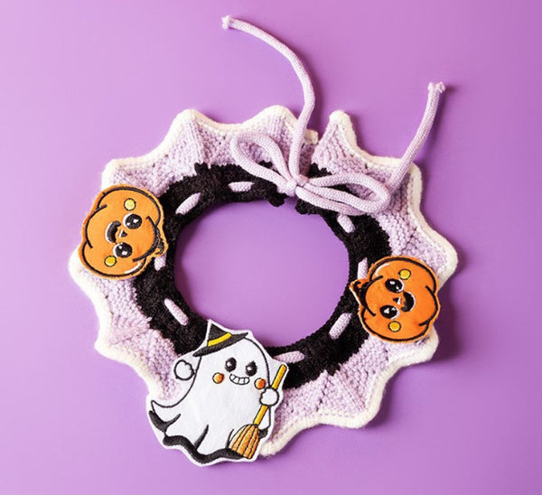 Otoño e invierno, perro, suerte festiva y riqueza, Año Nuevo, cuello de lana tejido, bufanda triangular para gato, babero para comer mascota