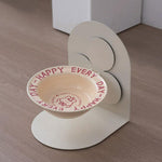 Cat bowl iron frame dog bowl drinking water bowl eating food bowl magnetic suction fixed anti-tip wall-mounted drinking water bowl pet ceramic bowl