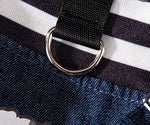 Salopette en denim rayée pour chat, vêtements fins à quatre pattes, mignons, automne et hiver, vêtements pour animaux de compagnie