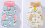 Vêtements automne/hiver pour chiens de petite et moyenne taille, gilet à col roulé imprimé dessin animé, vêtements chauds pour chiots