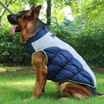 Dog clothes autumn and winter warm waterproof windproof vest traction reflective cotton coat Shiba Inu golden retriever medium and large thick