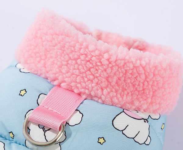 Vêtements automne/hiver pour chiens de petite et moyenne taille, gilet à col roulé imprimé dessin animé, vêtements chauds pour chiots