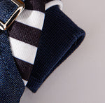 Salopette en denim rayée pour chat, vêtements fins à quatre pattes, mignons, automne et hiver, vêtements pour animaux de compagnie