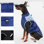 Dog clothes autumn and winter warm waterproof windproof vest traction reflective cotton coat Shiba Inu golden retriever medium and large thick
