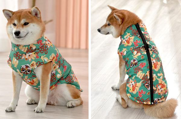 Dog clothes winter warm down jacket Shiba Inu Golden Retriever Samoyed medium and large dog pet clothes autumn and winter style
