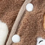 Cat clothes autumn and winter warm fleece coat for kittens Devon cat cute bear puppy vest pet clothing