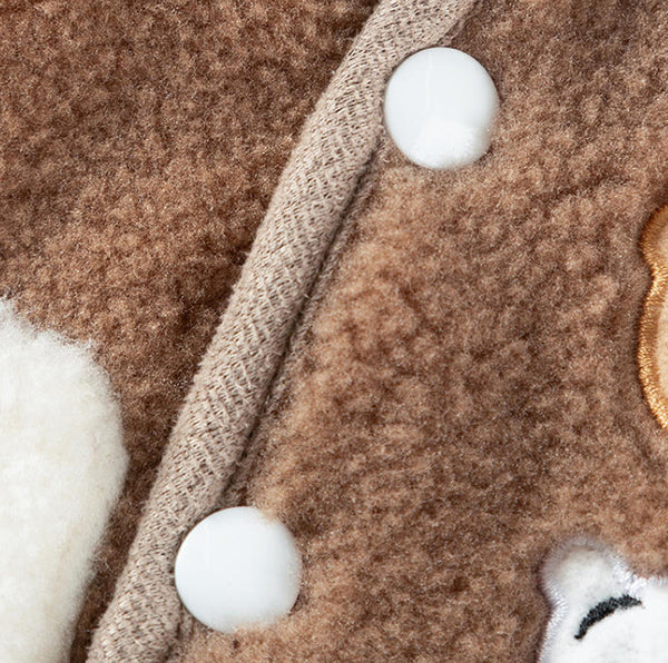 Cat clothes autumn and winter warm fleece coat for kittens Devon cat cute bear puppy vest pet clothing