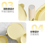 Cat bowl ceramic cat food bowl dog drinking water bowl high foot neck double bowl anti-splash dog bowl dog bowl pet supplies