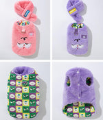 Nouveaux vêtements pour animaux de compagnie dessin animé imitation fourrure de lapin chaton chaud avec écharpe gilet Devon chat poupée vêtements pour chat
