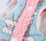 Vêtements automne/hiver pour chiens de petite et moyenne taille, gilet à col roulé imprimé dessin animé, vêtements chauds pour chiots