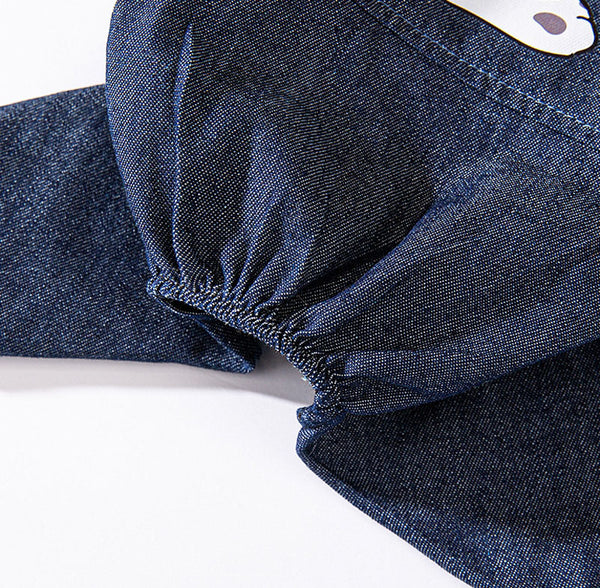 Salopette en denim rayée pour chat, vêtements fins à quatre pattes, mignons, automne et hiver, vêtements pour animaux de compagnie