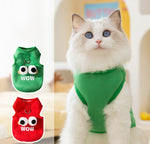 Cat autumn and winter warm early autumn thin velvet cute hairless cat big eyes cute traction clothes