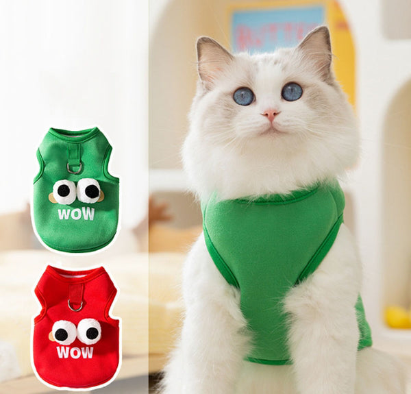 Cat autumn and winter warm early autumn thin velvet cute hairless cat big eyes cute traction clothes