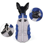 Dog clothes autumn and winter warm waterproof windproof vest traction reflective cotton coat Shiba Inu golden retriever medium and large thick