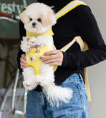Cartoon cute little bear dog chest bag cat bag outing portable bag dog backpack