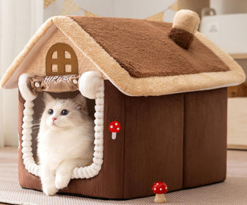 New cat bed autumn and winter warm enclosed pet house dog house cat villa cat bed