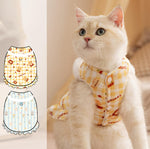 Vollständig bedruckte Traktionsweste für Katzen, dickes Fleece für Herbst/Winter, zweibeinige ärmellose Haustierkleidung für Devon-Katzen und Welpen
