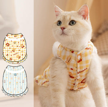 Vêtements pour chat, gilet de traction entièrement imprimé, automne et hiver, peluche épaisse, chat Devon, deux pattes, sans manches, petit chien, vêtements pour animaux de compagnie