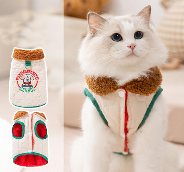 Neue Haustierkleidung für Herbst und Winter, warm, kuschelig, für Kätzchen und Zweibeiner