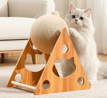 猫用爪とぎボール、耐久性があり、抜け毛のない猫用クライミングフレーム、無垢材製猫用おもちゃ