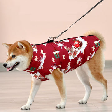 Dog clothes winter warm down jacket Shiba Inu Golden Retriever Samoyed medium and large dog pet clothes autumn and winter style