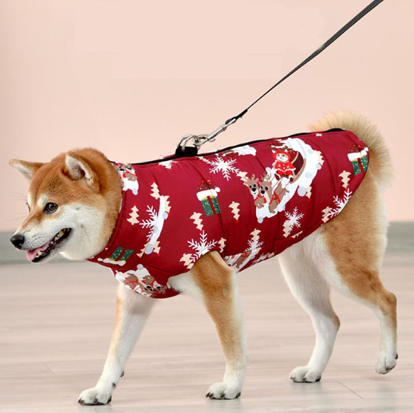 Dog clothes winter warm down jacket Shiba Inu Golden Retriever Samoyed medium and large dog pet clothes autumn and winter style