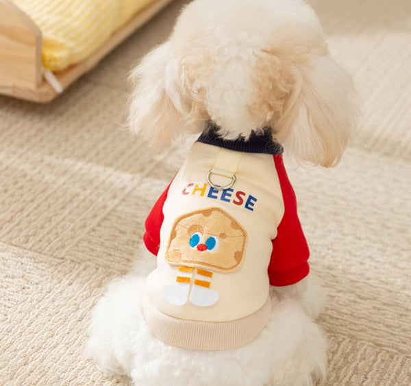 Otoño e Invierno perro lindo mochila de dibujos animados gato sudadera de dos patas terciopelo fino cálido Bichon Teddy ropa para perros