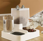 Haustierbedarf Katzenohr-Automatischer Trinkwasserspender Hundenapf Katzenbecken Großraum-Zwei-in-Eins-Trinkwasserautomat Katzennapf Hundenapf