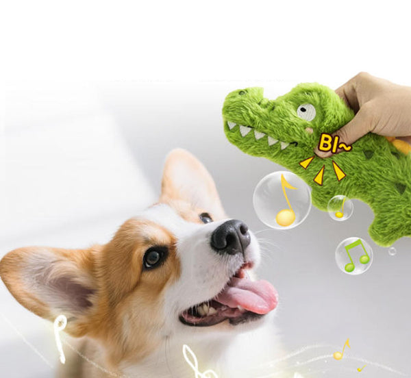 Jouet couineur en peluche Crazy Zoo pour chiens de petite et moyenne taille, soulageant la poussée dentaire et l'ennui, jouet compagnon pour bichon frisé