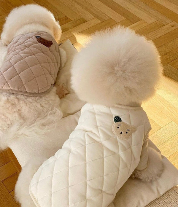 Perros pequeños primavera y otoño invierno abajo ropa de algodón