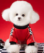 Chaqueta de cuero de motocicleta fresca para perros en otoño e invierno, chaqueta cortavientos de estilo americano, abrigo cálido de algodón para perros pequeños y medianos, ropa para mascotas