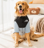 Manteau en coton épissé à deux pattes chaud, simple et à la mode pour chiens de taille moyenne et grande en automne et en hiver, vêtements pour chiens de grande taille golden retriever