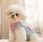 Vêtements automne/hiver pour chiens de petite et moyenne taille, gilet à col roulé imprimé dessin animé, vêtements chauds pour chiots