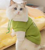 Cat autumn and winter trendy cool style drawstring hooded sweatshirt cat small and medium dogs hairless cat Teddy pet cat clothes