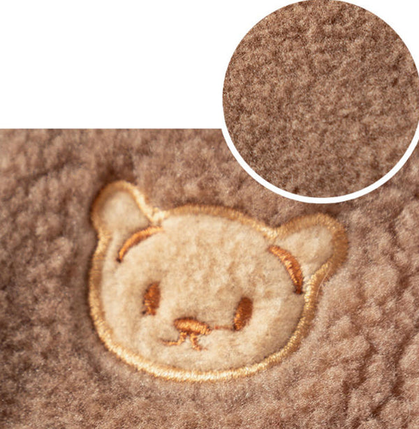 Cat clothes autumn and winter warm fleece coat for kittens Devon cat cute bear puppy vest pet clothing