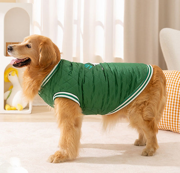 Autumn and winter dog warm medium and large dog golden retriever thick cotton coat border collie Samoyed pet clothes