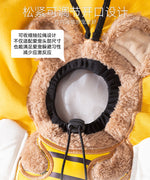 Cute canvas cat bag crossbody portable cat bag small dog can reveal shoulder bag