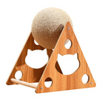 Balle à griffes rotative pour chat, jouet pour chat durable et anti-perte, cadre d'escalade en bois massif