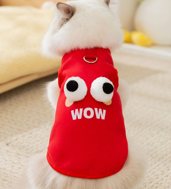Cat autumn and winter warm early autumn thin velvet cute hairless cat big eyes cute traction clothes