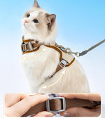 Cat traction rope three-proof lightweight versatile chest harness anti-breakaway special cat rope small dog rope cat walking rope