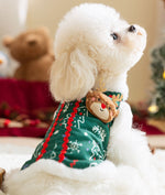 Autumn and winter dog three-dimensional accessories Christmas cotton vest warm holiday festive Teddy Bichon pet clothes