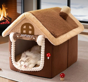 New cat bed autumn and winter warm enclosed pet house dog house cat villa cat bed