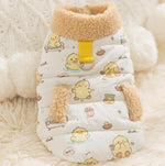 Vêtements automne/hiver pour chiens de petite et moyenne taille, gilet à col roulé imprimé dessin animé, vêtements chauds pour chiots