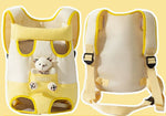 Cartoon cute little bear dog chest bag cat bag outing portable bag dog backpack