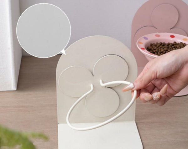 Cat bowl iron frame dog bowl drinking water bowl eating food bowl magnetic suction fixed anti-tip wall-mounted drinking water bowl pet ceramic bowl