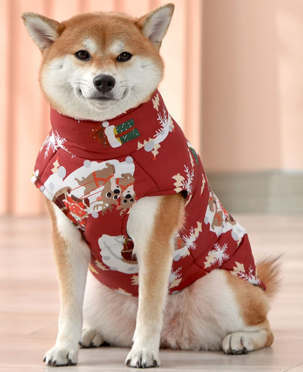 Dog clothes winter warm down jacket Shiba Inu Golden Retriever Samoyed medium and large dog pet clothes autumn and winter style