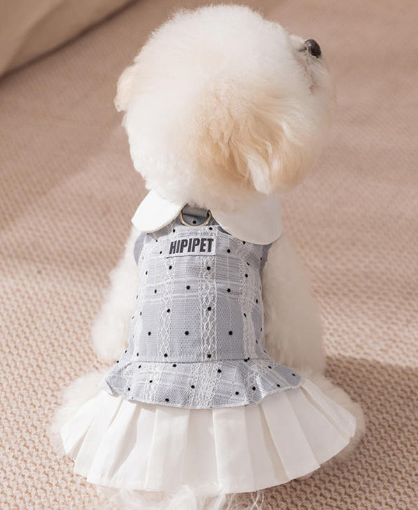 New pet clothing Yorkshire Terrier Bichon autumn thin traction ladies dress dog clothes