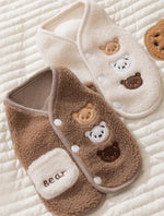 Cat clothes autumn and winter warm fleece coat for kittens Devon cat cute bear puppy vest pet clothing