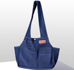 Dog Casual Style Denim Pocket Shape Outing Pet Bag Large Capacity Backpack Cat Bag Messenger Bag