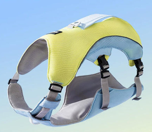 夏に涼しく快適な犬用チェストハーネス。小型犬・大型犬用。ゴールデンレトリバー用牽引ロープ。ベスト型ペット犬用リード。